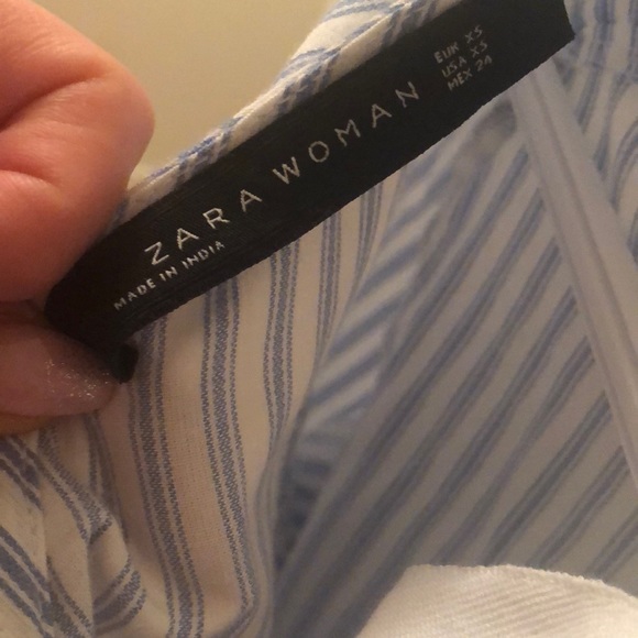 Tie back Zara blouse. Like new. - Picture 3 of 5